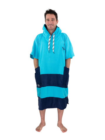 All-In Changing Poncho Men Turquoise XL