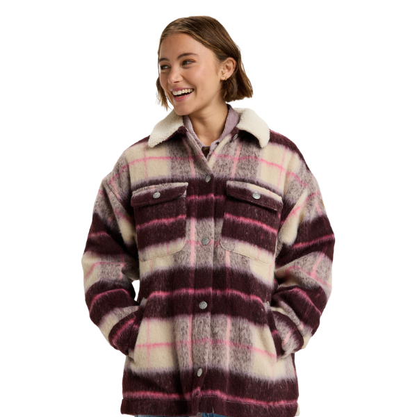 Roxy Passage Of Time - Checked Shirt Style Coat for Women