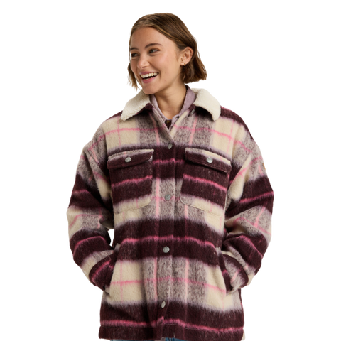 Roxy Passage Of Time - Checked Shirt Style Coat for Women