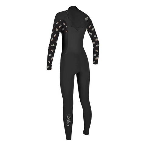O'Neill Epic 5/4 Chest Zip Full Women's Wetsuit Black Daisy