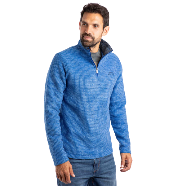 Weird Fish Newark Eco 1/4 Zip Grid Fleece