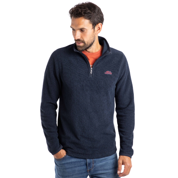 Weird Fish Errill 1/4 Zip Grid Fleece