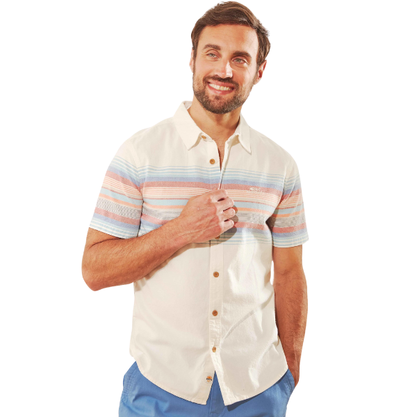 Bowfell Organic Short Sleeve Chest Stripe Shirt