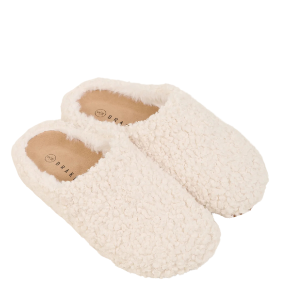 Brakeburn Cream Boucle Slipper