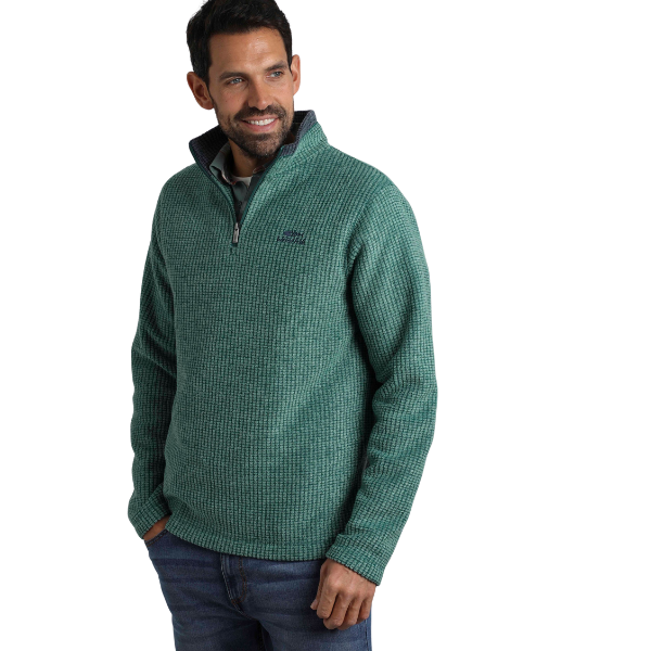 Weird Fish Newark Eco 1/4 Zip Grid Fleece