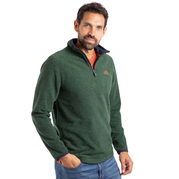 Weird Fish Errill 1/4 Zip Grid Fleece