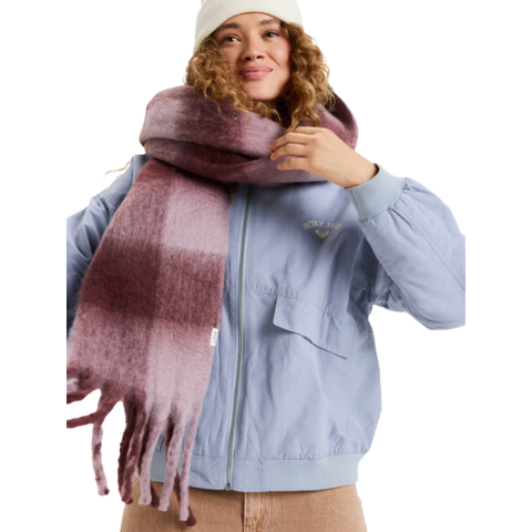 Roxy Cute Blush Plaid Scarf