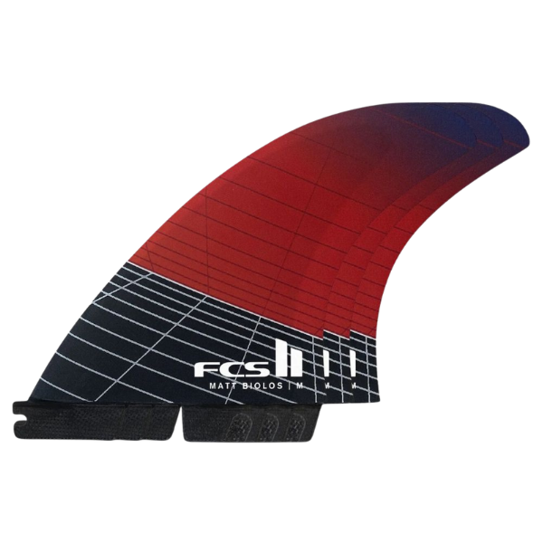 FCS II MB PC Carbon Medium Red Tri Retail Fins