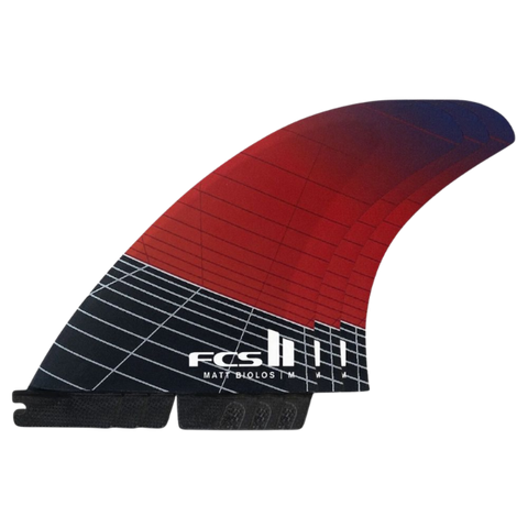 FCS II MB PC Carbon Medium Red Tri Retail Fins