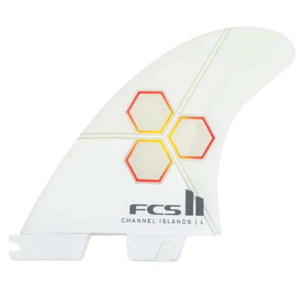 FCS II CI PC Large White/Flame Tri Retail Fins