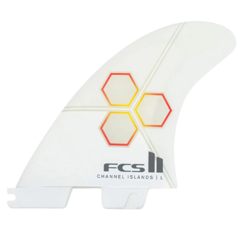 FCS II CI PC Large White/Flame Tri Retail Fins