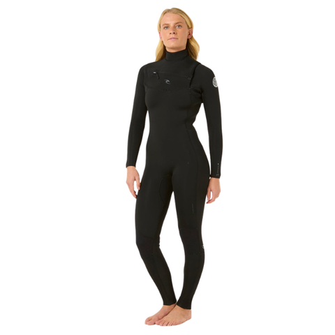 Rip Curl Women's Dawn Patrol  5/3 Chest Zip Black