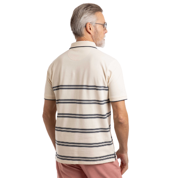 Weird Fish Bradbury Organic Cotton Pique Stripe Polo Shirt