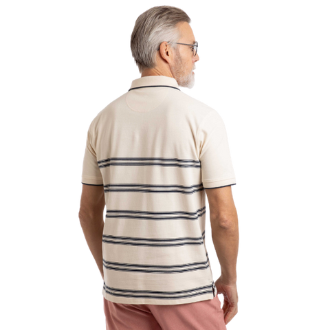 Weird Fish Bradbury Organic Cotton Pique Stripe Polo Shirt