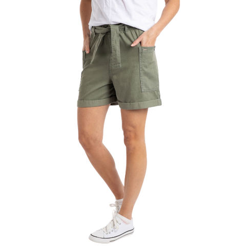 Weird Fish Cynthia Cotton Twill Shorts