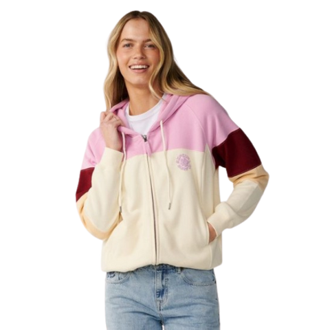 Rip Curl Party Wave Colour Block Zip Thru Hoodie