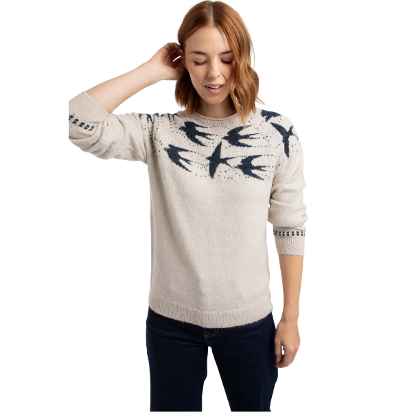 Weirdfish Swallows Intarsia Fair Isle Jumper
