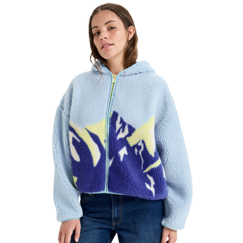 Roxy Chloe Kim Print Polar - Polar Fleece Full Zip Hoodie