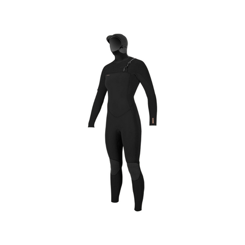 O'Neill Womens Hyperfreak 5/4+ Chest Zip Hooded Full Wetsuit
