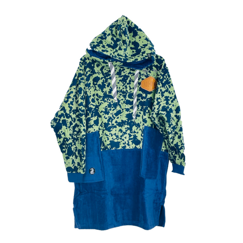 All-In Adult Long Sleeved Poncho Camo/Navy